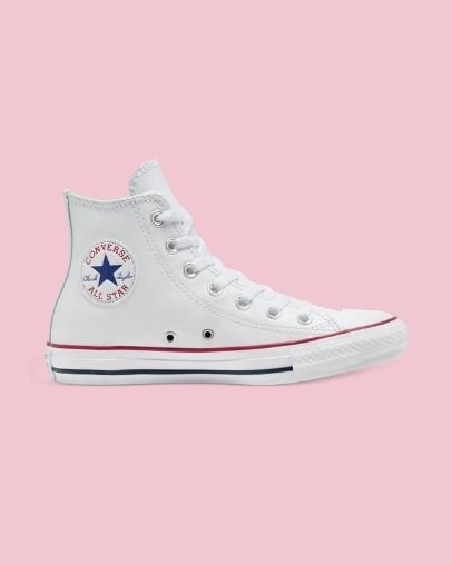 Converse Chuck Taylor All Star Classic Cuero High Top Blancas | A00411D