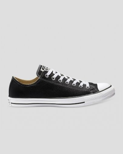 Converse Chuck Taylor All Star Classic Cuero Low Top Negras | A70061H