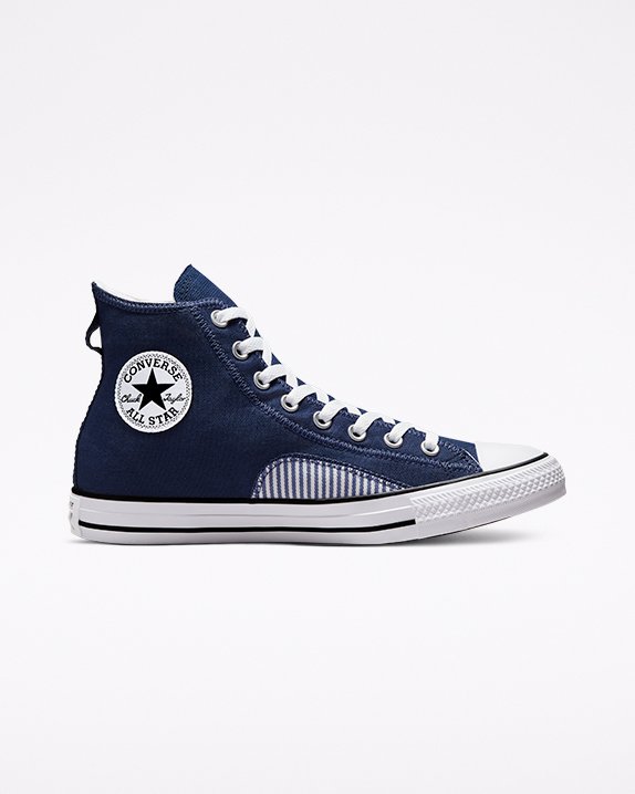 Converse Chuck Taylor All Star Hickory Stripe High Top Azul Marino | A25318H