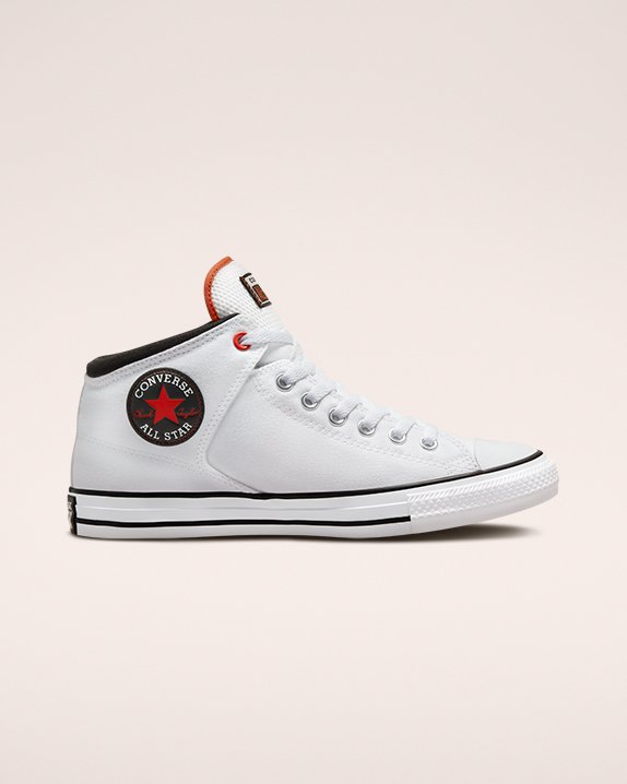 Converse Chuck Taylor All Star High Calle Lona Mid Blancas | A19021H