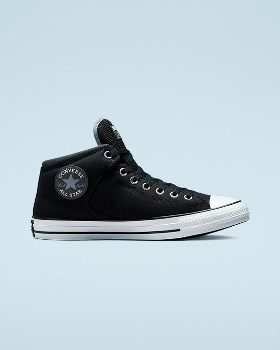Converse Chuck Taylor All Star High Calle Lona Mid Negras | A98039X