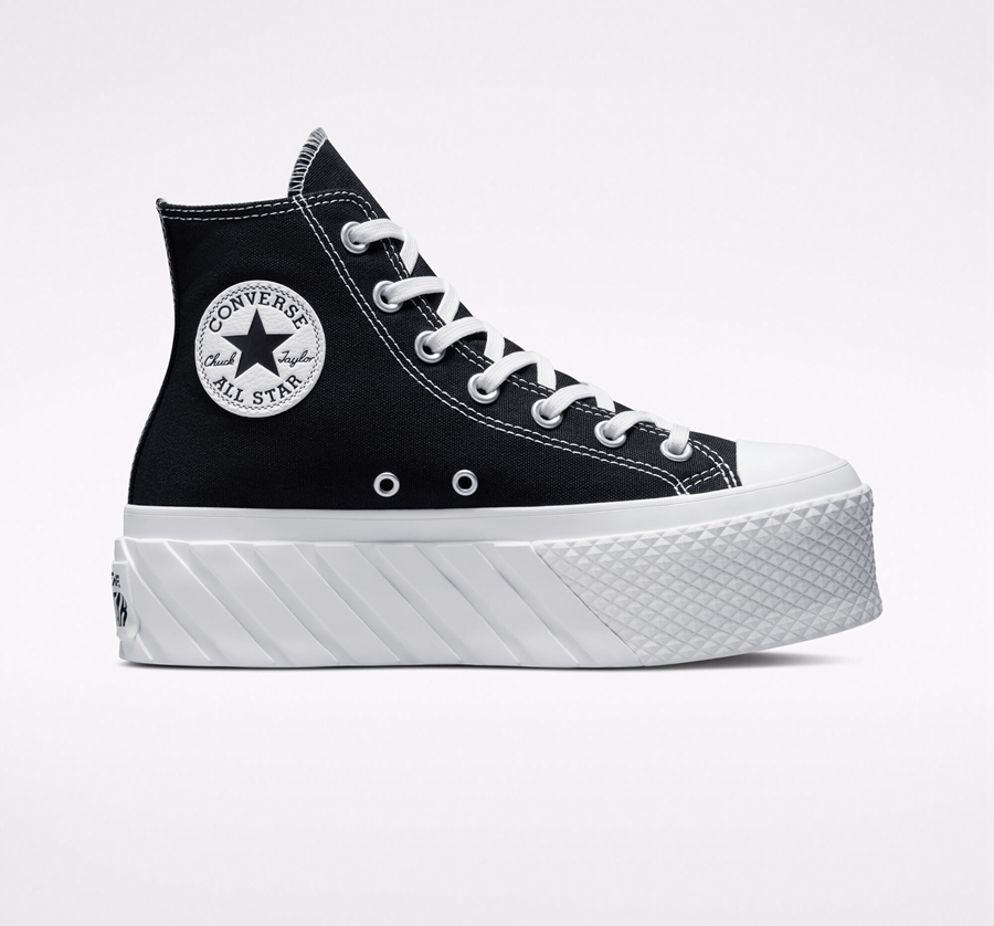 Converse Chuck Taylor All Star Lift 2X Plataforma Negras | A31495T