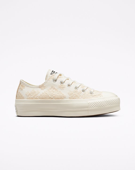 Converse Chuck Taylor All Star Lift Festival Borderie Low Top Blancas | A32726F