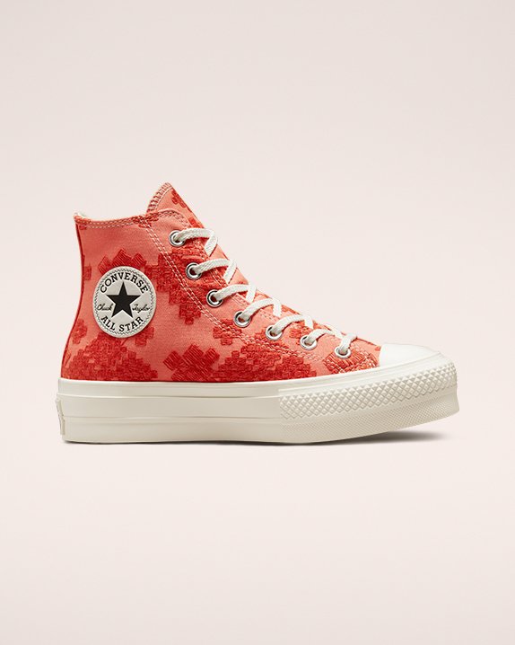 Converse Chuck Taylor All Star Lift Festival Borderie High Top Rojas | A95142W