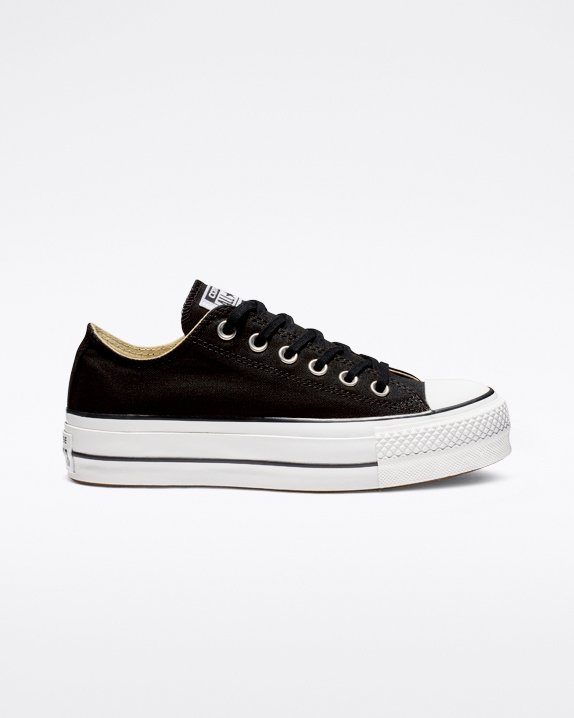 Converse Chuck Taylor All Star Lift Lona Low Top Negras | A05116D