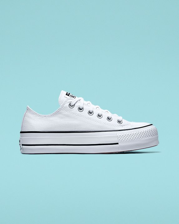 Converse Chuck Taylor All Star Lift Lona Low Top Blancas | A15072R
