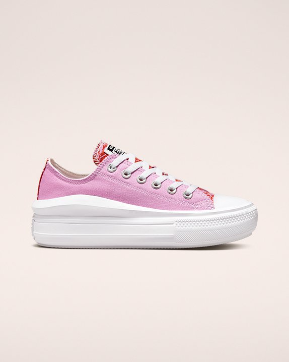 Converse Chuck Taylor All Star Move Floral Plataforma Low Top Rosas | A83911D