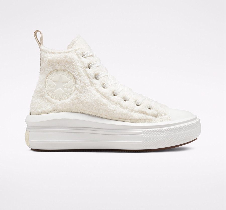 Converse Chuck Taylor All Star Move Plataforma Cozy Tones Sherpa Blancas | A00523M