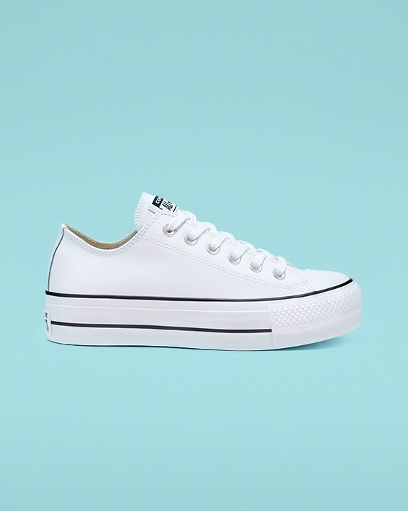 Converse Chuck Taylor All Star Plataforma Cuero Low Top Blancas | A50275O