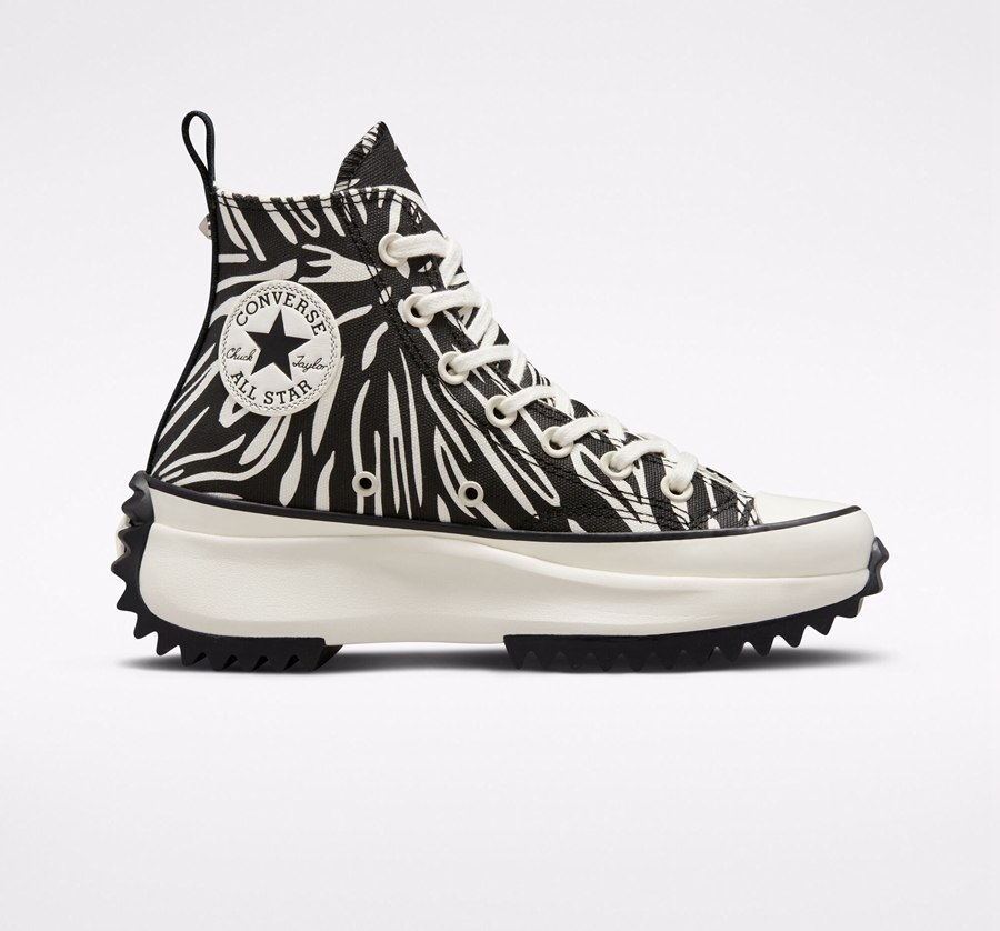 Converse Run Star Hike Plataforma Animalier Negras | A06697W