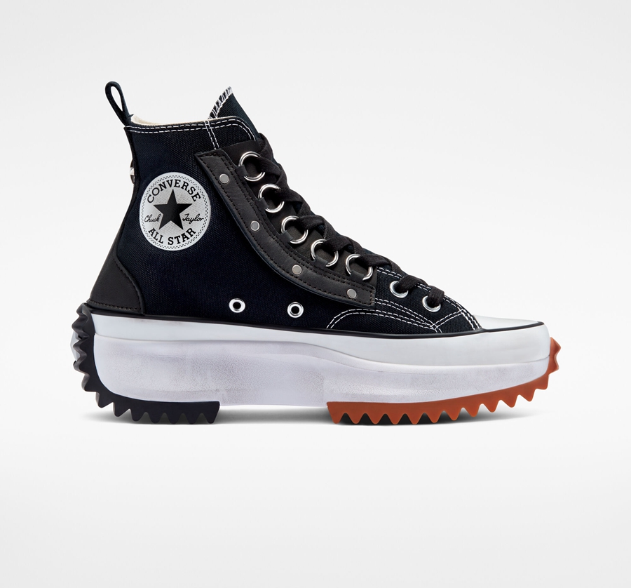 Converse Run Star Hike Plataforma Punk Academia Negras | A41732I