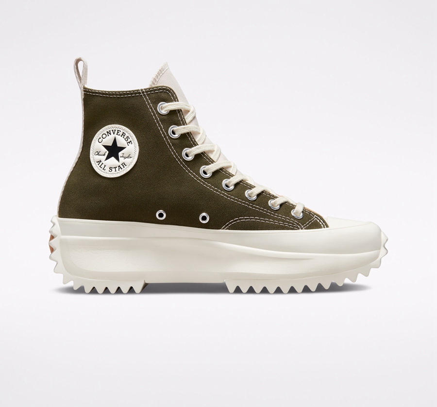 Converse Run Star Hike Plataforma Tri-Panel Color Block Verde Oliva | A07432G