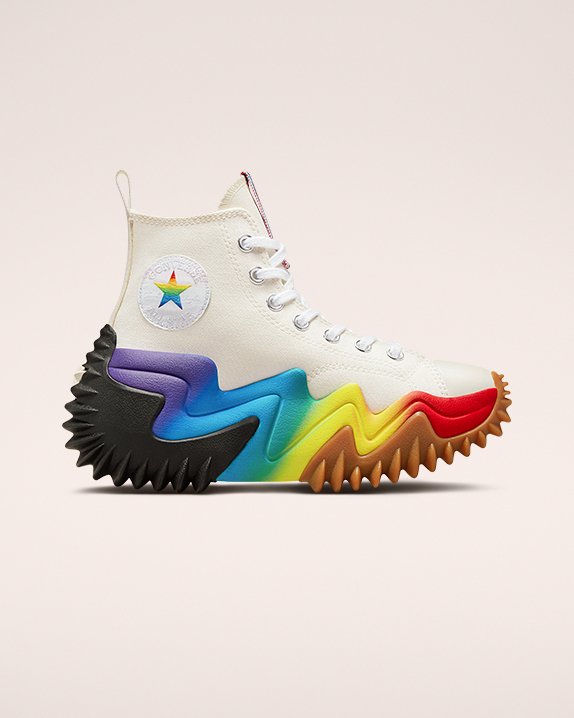 Converse Run Star Motion Plataforma Pride High Top Blancas | A23682J