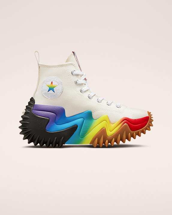 Converse Run Star Motion Plataforma Pride High Top Blancas | A63365L